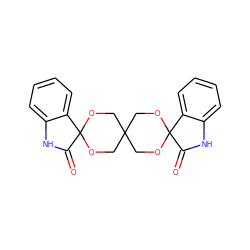 O=C1Nc2ccccc2C12OCC1(CO2)COC2(OC1)C(=O)Nc1ccccc12 ZINC000004126706