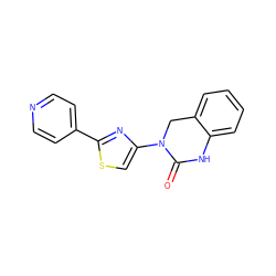 O=C1Nc2ccccc2CN1c1csc(-c2ccncc2)n1 ZINC000014974639