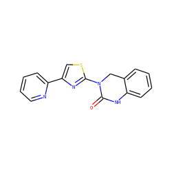 O=C1Nc2ccccc2CN1c1nc(-c2ccccn2)cs1 ZINC000014974699