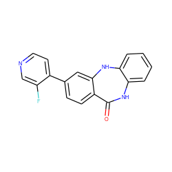 O=C1Nc2ccccc2Nc2cc(-c3ccncc3F)ccc21 ZINC000063540152