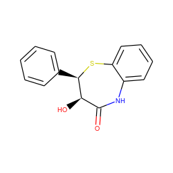 O=C1Nc2ccccc2S[C@H](c2ccccc2)[C@@H]1O ZINC000004077568