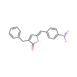 O=C1O/C(=C\c2ccc([N+](=O)[O-])cc2)C=C1Cc1ccccc1 ZINC000103210806