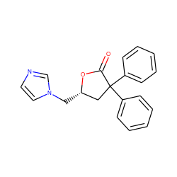 O=C1O[C@@H](Cn2ccnc2)CC1(c1ccccc1)c1ccccc1 ZINC000013651098