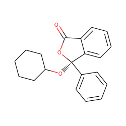 O=C1O[C@](OC2CCCCC2)(c2ccccc2)c2ccccc21 ZINC000006667466