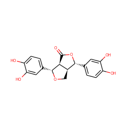 O=C1O[C@H](c2ccc(O)c(O)c2)[C@H]2CO[C@H](c3ccc(O)c(O)c3)[C@@H]12 ZINC000014727711