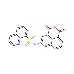 O=C1OC(=O)c2cc(NS(=O)(=O)c3cccc4cccnc34)cc3cccc1c23 ZINC000095584411