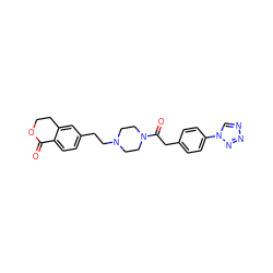 O=C1OCCc2cc(CCN3CCN(C(=O)Cc4ccc(-n5cnnn5)cc4)CC3)ccc21 ZINC000096286270