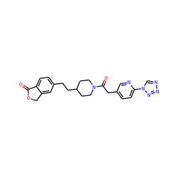 O=C1OCc2cc(CCC3CCN(C(=O)Cc4ccc(-n5cnnn5)nc4)CC3)ccc21 ZINC000206945030