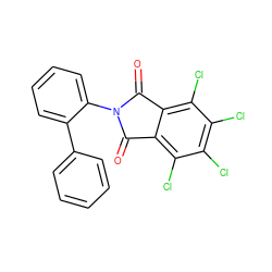 O=C1c2c(Cl)c(Cl)c(Cl)c(Cl)c2C(=O)N1c1ccccc1-c1ccccc1 ZINC000001764415