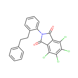 O=C1c2c(Cl)c(Cl)c(Cl)c(Cl)c2C(=O)N1c1ccccc1CCc1ccccc1 ZINC000045284857