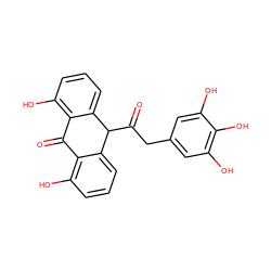 O=C1c2c(O)cccc2C(C(=O)Cc2cc(O)c(O)c(O)c2)c2cccc(O)c21 ZINC000003810338