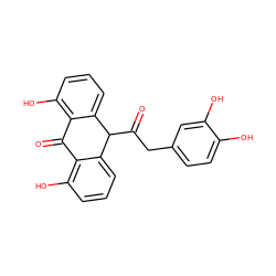 O=C1c2c(O)cccc2C(C(=O)Cc2ccc(O)c(O)c2)c2cccc(O)c21 ZINC000013732239