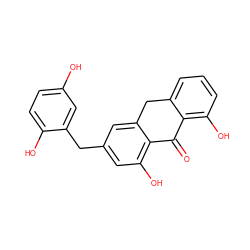 O=C1c2c(O)cccc2Cc2cc(Cc3cc(O)ccc3O)cc(O)c21 ZINC000013736895