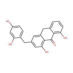 O=C1c2c(O)cccc2Cc2cc(Cc3ccc(O)cc3O)cc(O)c21 ZINC000013736893