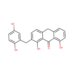 O=C1c2c(O)cccc2Cc2ccc(Cc3cc(O)ccc3O)c(O)c21 ZINC000013736933