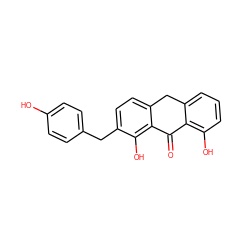 O=C1c2c(O)cccc2Cc2ccc(Cc3ccc(O)cc3)c(O)c21 ZINC000013736929