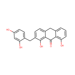 O=C1c2c(O)cccc2Cc2ccc(Cc3ccc(O)cc3O)c(O)c21 ZINC000013736935