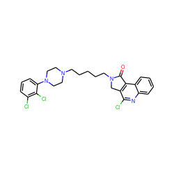 O=C1c2c(c(Cl)nc3ccccc23)CN1CCCCCN1CCN(c2cccc(Cl)c2Cl)CC1 ZINC000096922226