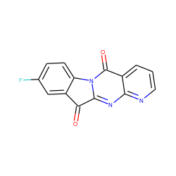 O=C1c2cc(F)ccc2-n2c1nc1ncccc1c2=O ZINC000006567603