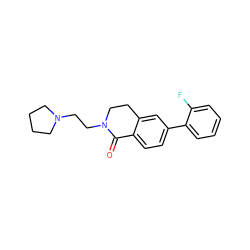 O=C1c2ccc(-c3ccccc3F)cc2CCN1CCN1CCCC1 ZINC000059113340