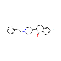 O=C1c2ccc(F)cc2CC[C@@H]1C1CCN(CCc2ccccc2)CC1 ZINC000013734312