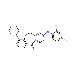 O=C1c2ccc(Nc3ccc(F)cc3F)cc2CCc2c1cccc2C1CCOCC1 ZINC000095575431