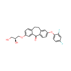 O=C1c2ccc(Oc3ccc(F)cc3F)cc2CCc2ccc(OC[C@@H](O)CO)cc21 ZINC000095572489