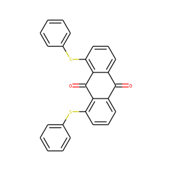 O=C1c2cccc(Sc3ccccc3)c2C(=O)c2c(Sc3ccccc3)cccc21 ZINC000005124931