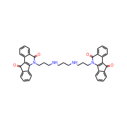 O=C1c2ccccc2-c2c1c1ccccc1c(=O)n2CCCNCCCNCCCn1c2c(c3ccccc3c1=O)C(=O)c1ccccc1-2 ZINC000049778278