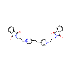 O=C1c2ccccc2C(=O)N1CCC[n+]1ccc(CCc2cc[n+](CCCN3C(=O)c4ccccc4C3=O)cc2)cc1 ZINC000027995804