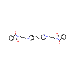 O=C1c2ccccc2C(=O)N1CCCC[n+]1ccc(CCc2cc[n+](CCCCN3C(=O)c4ccccc4C3=O)cc2)cc1 ZINC000027984649