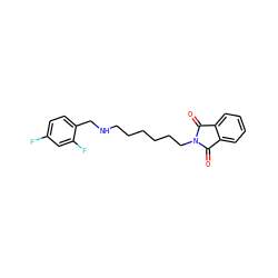 O=C1c2ccccc2C(=O)N1CCCCCCNCc1ccc(F)cc1F ZINC000299864260