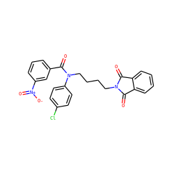 O=C1c2ccccc2C(=O)N1CCCCN(C(=O)c1cccc([N+](=O)[O-])c1)c1ccc(Cl)cc1 ZINC000003460435