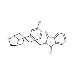 O=C1c2ccccc2C(=O)N1CCCCN1[C@@H]2CC[C@@H]1CC(c1cccc(O)c1)C2 ZINC001772625376