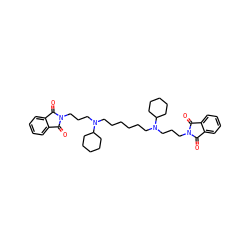 O=C1c2ccccc2C(=O)N1CCCN(CCCCCCN(CCCN1C(=O)c2ccccc2C1=O)C1CCCCC1)C1CCCCC1 ZINC000029205294