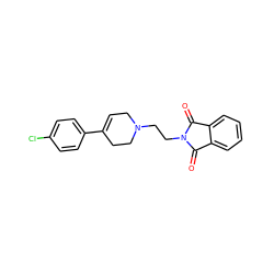 O=C1c2ccccc2C(=O)N1CCN1CC=C(c2ccc(Cl)cc2)CC1 ZINC000169335034