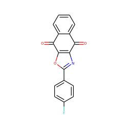 O=C1c2ccccc2C(=O)c2oc(-c3ccc(F)cc3)nc21 ZINC000003164840