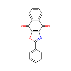 O=C1c2ccccc2C(=O)c2oc(-c3ccccc3)nc21 ZINC000003630249