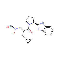 O=CN(O)C[C@@H](CC1CC1)C(=O)N1CCC[C@H]1c1nc2ccccc2[nH]1 ZINC000040933799