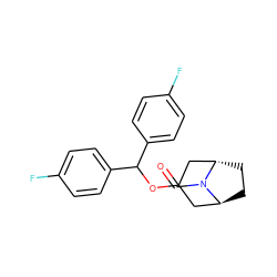 O=CN1[C@H]2CC[C@H]1CC(OC(c1ccc(F)cc1)c1ccc(F)cc1)C2 ZINC000100800521