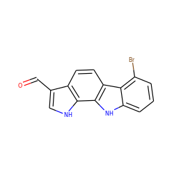 O=Cc1c[nH]c2c1ccc1c2[nH]c2cccc(Br)c21 ZINC000064479769