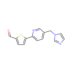 O=Cc1ccc(-c2ccc(Cn3ccnc3)cn2)s1 ZINC000084633430