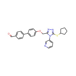 O=Cc1ccc(-c2ccc(OCc3nnc(SC4CCCC4)n3-c3cccnc3)cc2)cc1 ZINC000095595584