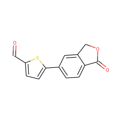 O=Cc1ccc(-c2ccc3c(c2)COC3=O)s1 ZINC000073220969