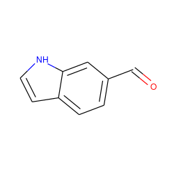 O=Cc1ccc2cc[nH]c2c1 ZINC000095470180