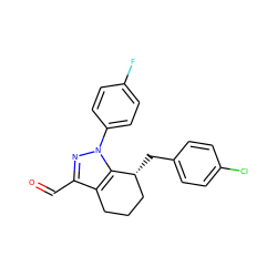 O=Cc1nn(-c2ccc(F)cc2)c2c1CCC[C@H]2Cc1ccc(Cl)cc1 ZINC000026570396