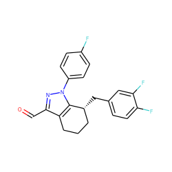 O=Cc1nn(-c2ccc(F)cc2)c2c1CCC[C@H]2Cc1ccc(F)c(F)c1 ZINC000026570929