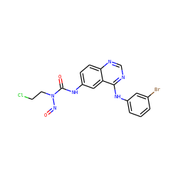 O=NN(CCCl)C(=O)Nc1ccc2ncnc(Nc3cccc(Br)c3)c2c1 ZINC000034800063