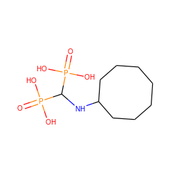 O=P(O)(O)C(NC1CCCCCCC1)P(=O)(O)O ZINC000005840798