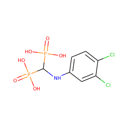 O=P(O)(O)C(Nc1ccc(Cl)c(Cl)c1)P(=O)(O)O ZINC000096286205